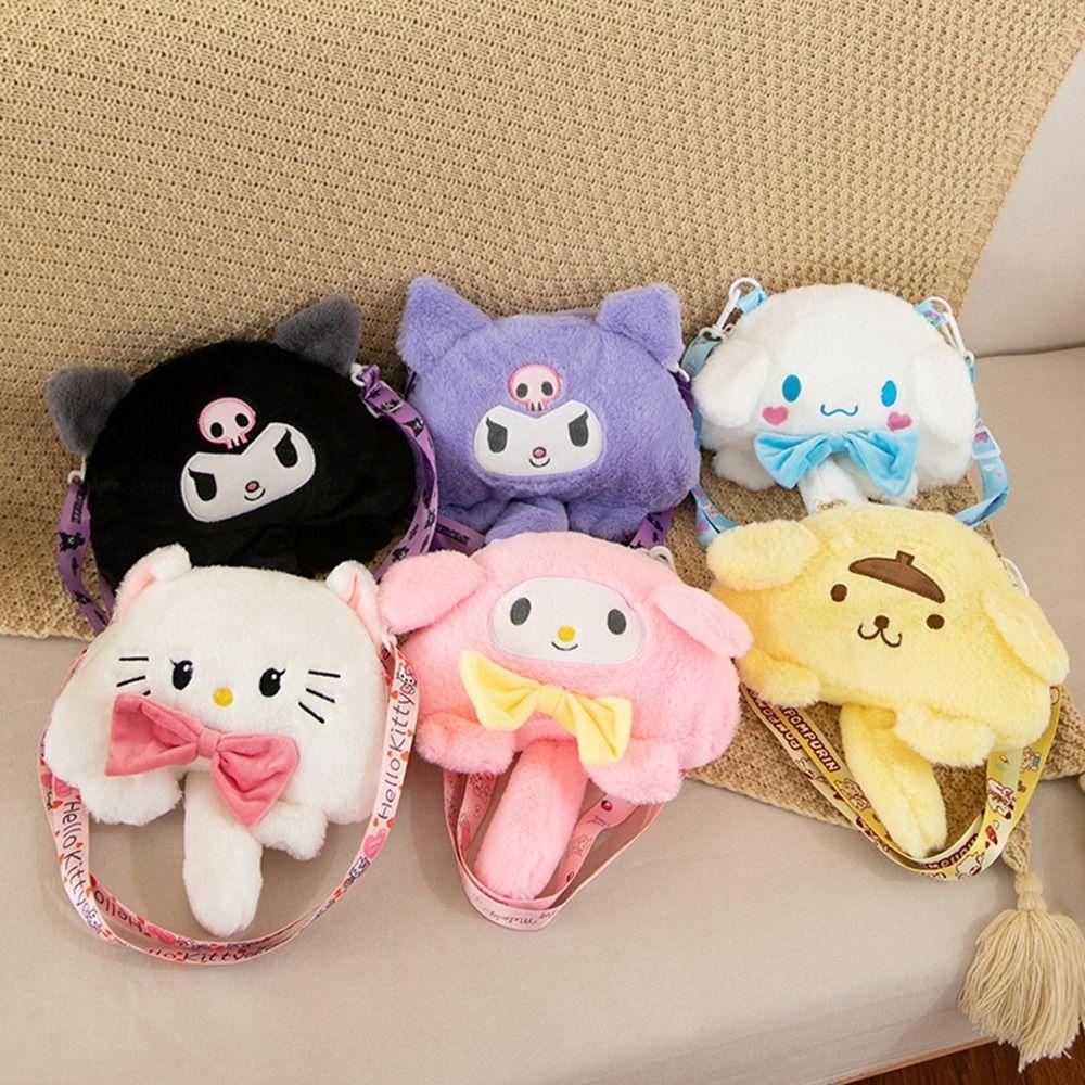 Shanhai kuromi Túi Đeo Chéo Hình Thú Nhồi Bông Hoạt Hình Dễ Thương