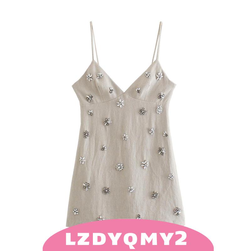 Đầm Ngắn mini Không Tay Cắt Thấp y2k Thời Trang Cho Nữ