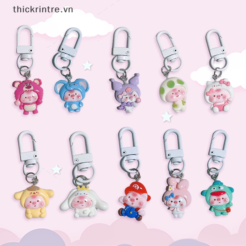 Th Móc Khóa Hình Búp Bê kuromi cinnamoroll melody Hoạt Hình Dễ Thương Trang Trí Ba Lô / Túi Xe Hơi vn