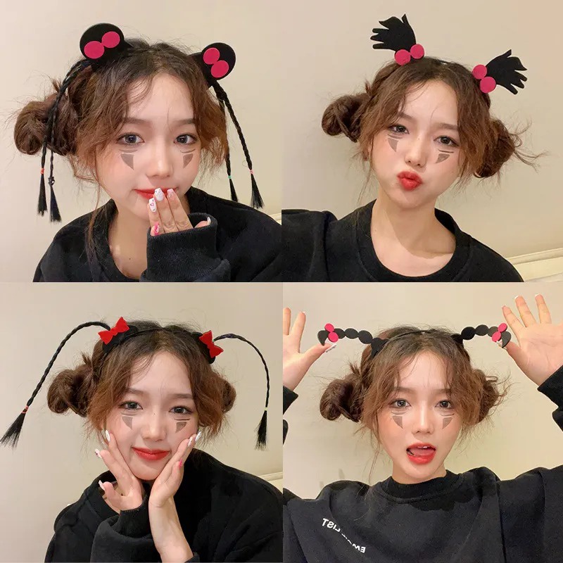 Băng Đô Cài Tóc Đính Nơ Họa Tiết Quả cherry Hoạt Hình Dễ Thương Cho Bé Gái