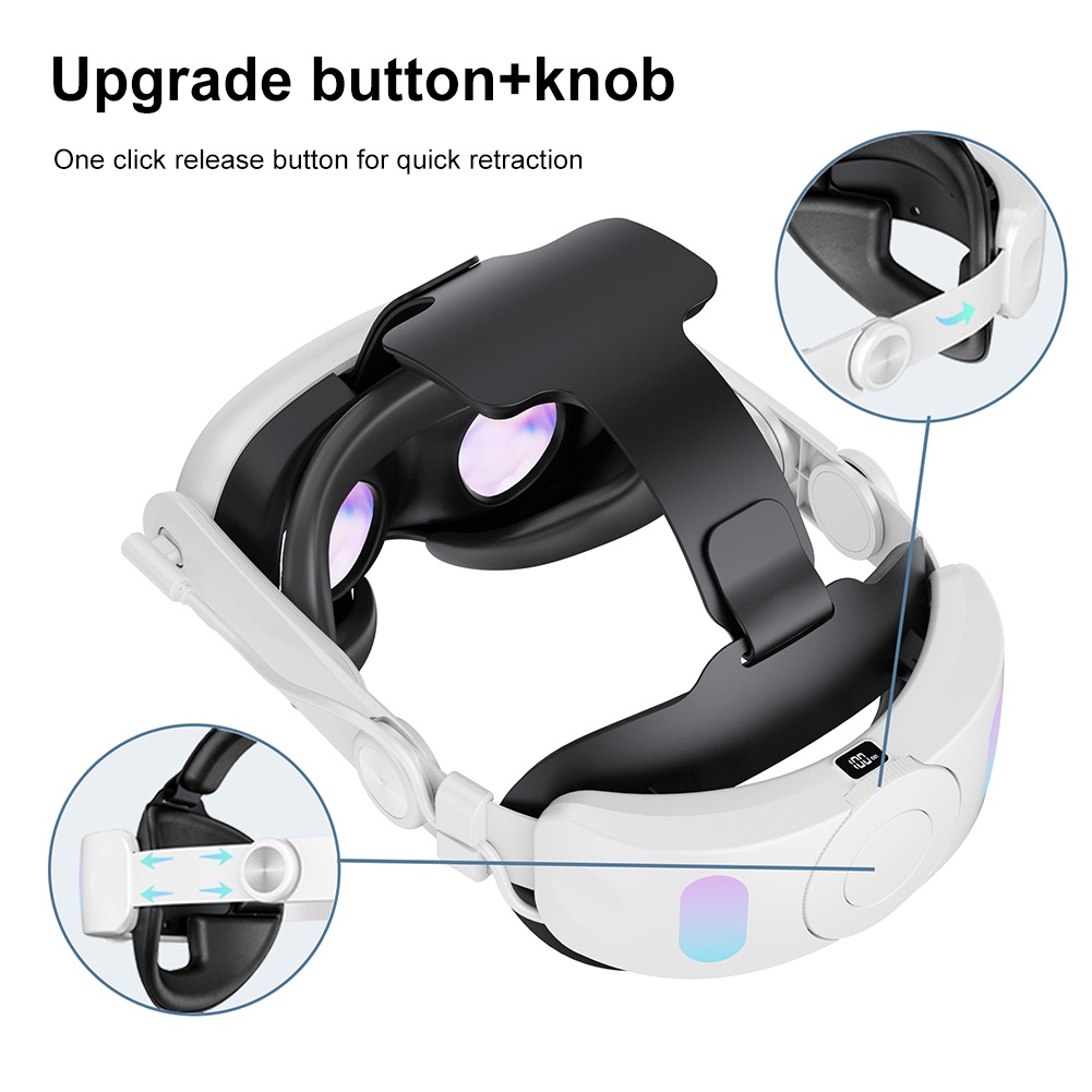 Dây Đeo Đầu Bằng abs Thoải Mái Có Thể Điều Chỉnh Cho Tai Nghe Chụp Tai meta quest 3 vr