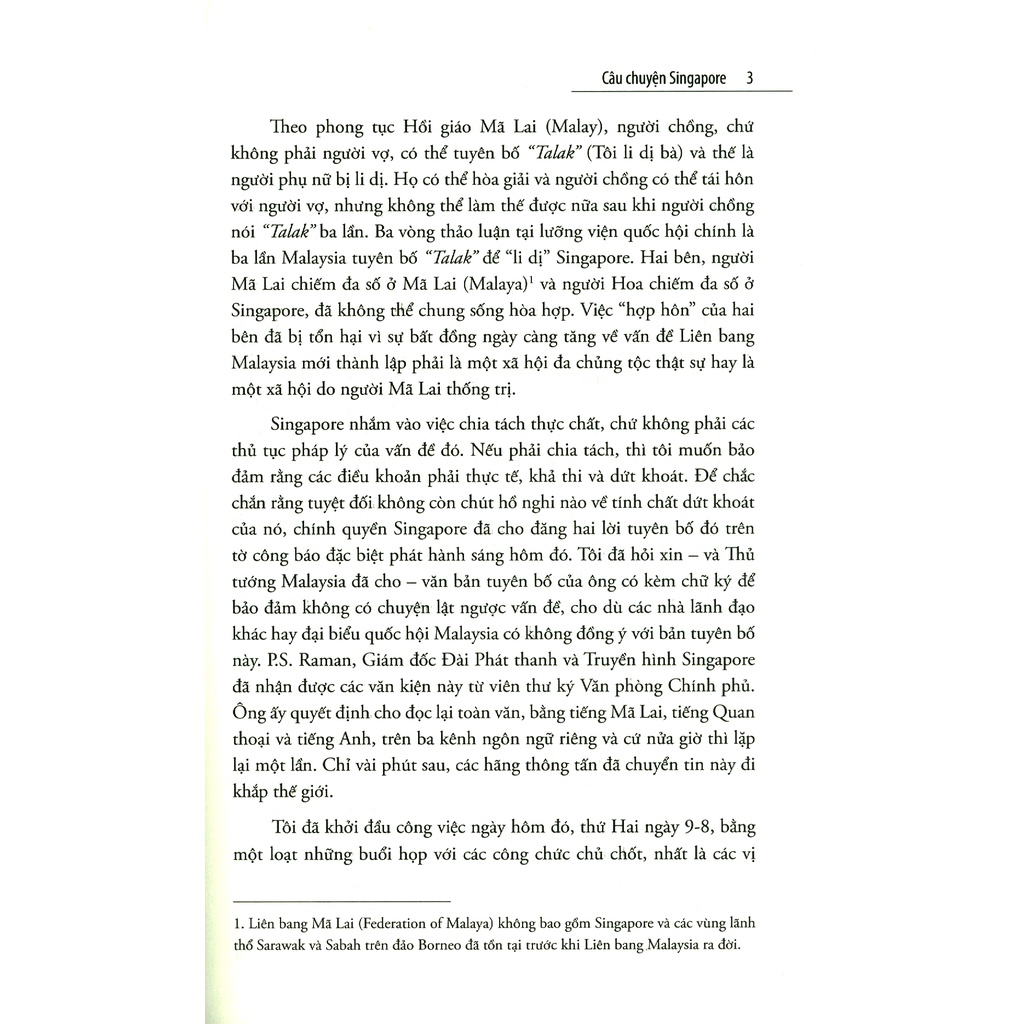 Sách Hồi Ký Lý Quang Diệu - Tập 1: Câu Chuyện Singapore