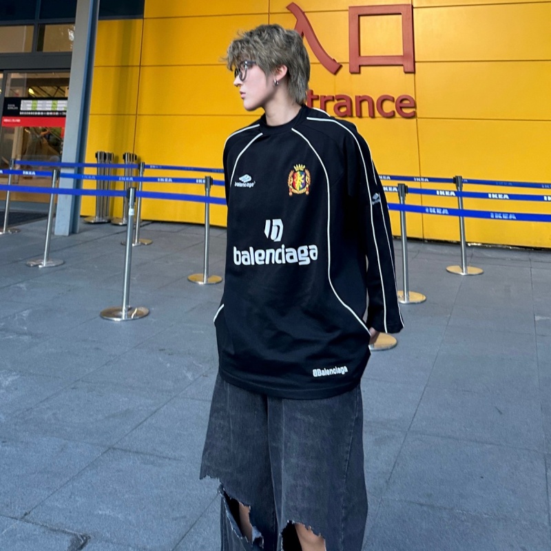 B33a-mới Áo jersey Tay Dài Thêu Hình manchester united Thoải Mái Xu Hướng Thời Trang Xu Hướng Cho Nam Và Nữ