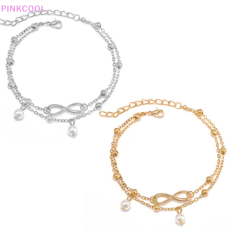 Lắc chân Dây Đôi Màu Hồng Cá Tính Quyến Rũ Cho Nữ