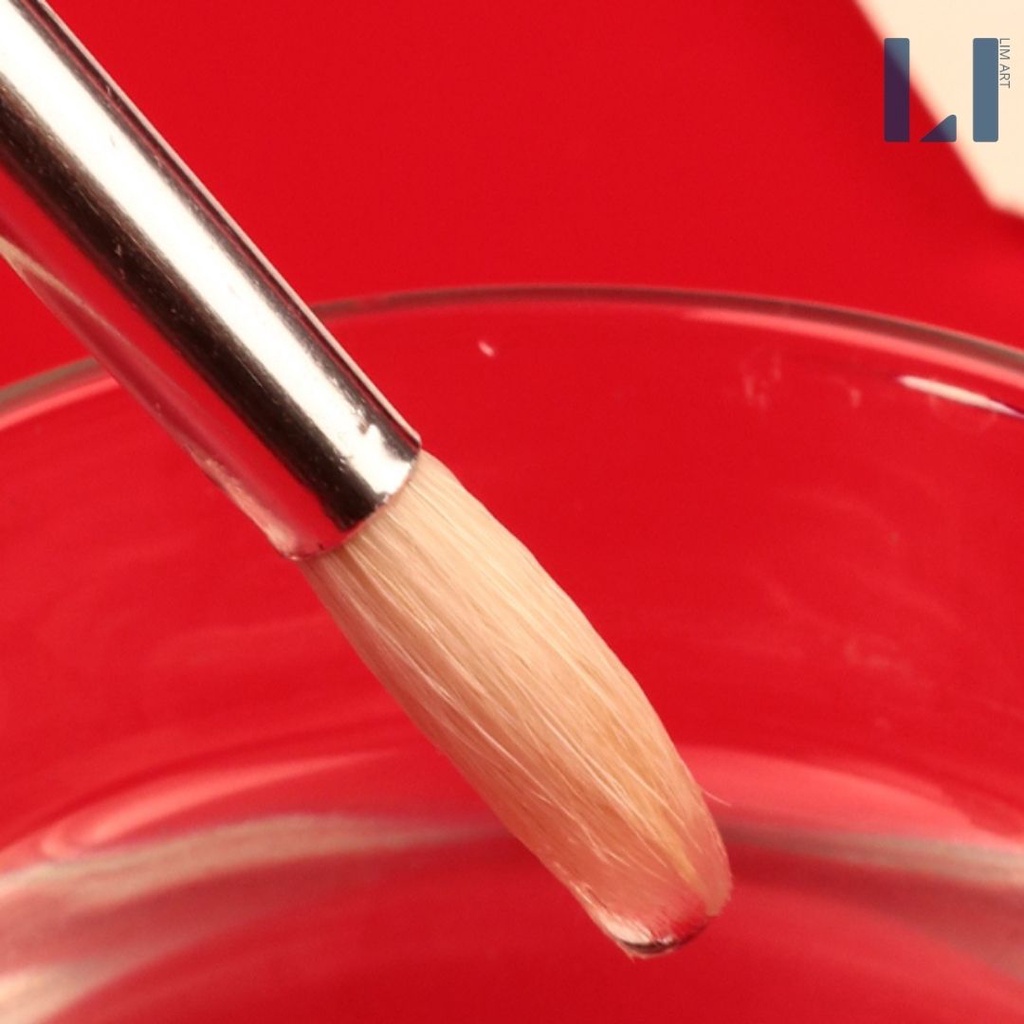 Cọ vẽ đầu tròn lông cừu cán gỗ chuyên vẽ tranh màu nước, sơn dầu, acrylic