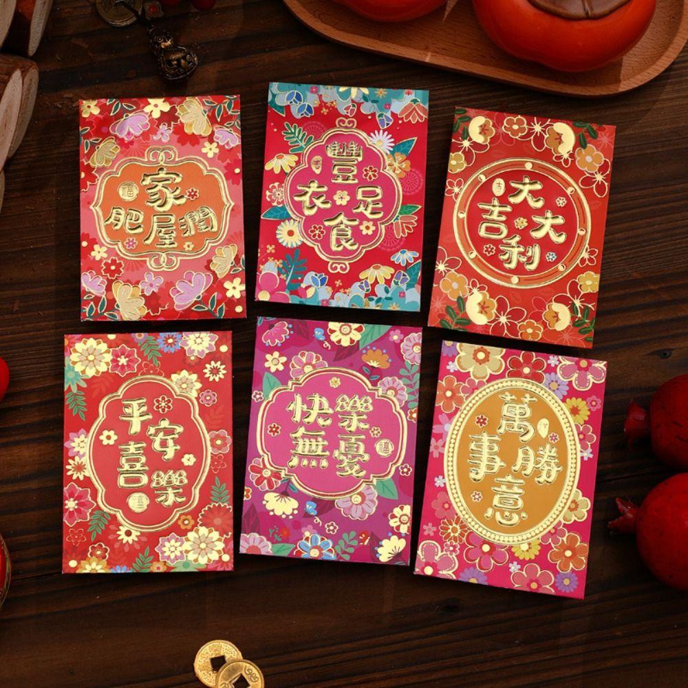 Bao Lì Xì Đỏ May Mắn Họa Tiết Rồng Năm Mới 2024