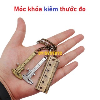 Móc khóa kiêm thước đo, thước kẹp, mỏ lết mini - Móc chìa khóa cho ae kĩ thuật