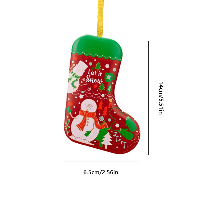 Yychaoy Hộp Thiếc Đựng Kẹo / Bánh Quy / Đồ Ăn Vặt Trang Trí Cây Thông Giáng Sinh