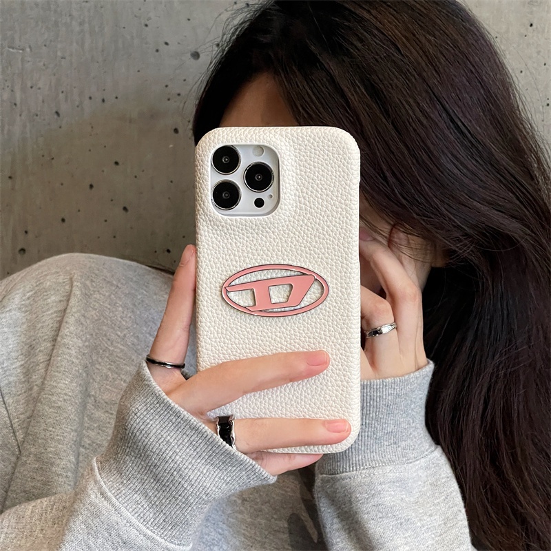 Fashion Minimalist Leather Case for iPhone 15 14 13 12 Pro Max 15pro 13pro 12pro 12 Promax 15promax 14promax 13promax 12promax Brand Logo Full Back Cover