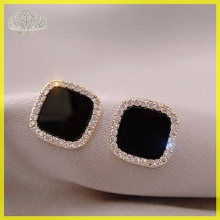 Bông tai hình hoa cúc đính đá zircon vn
