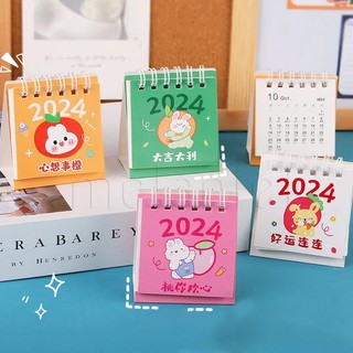 Lịch để bàn 2024 mini hình thỏ hoạt hình dễ thương