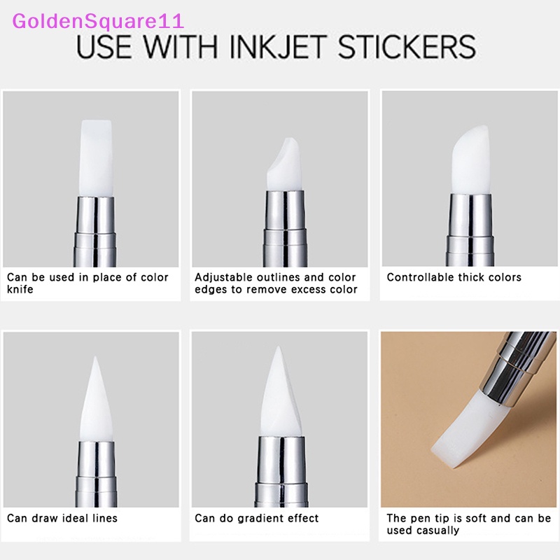 Bút Vẽ Trang Trí Móng Nghệ Thuật 3d Bằng Silicon Màu Vàng Đồng diy