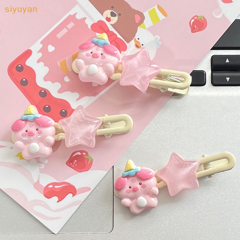 Siyuyan Kẹp Tóc Hình Chú Heo Hoạt Hình Dễ Thương Cho Bé Gái vn