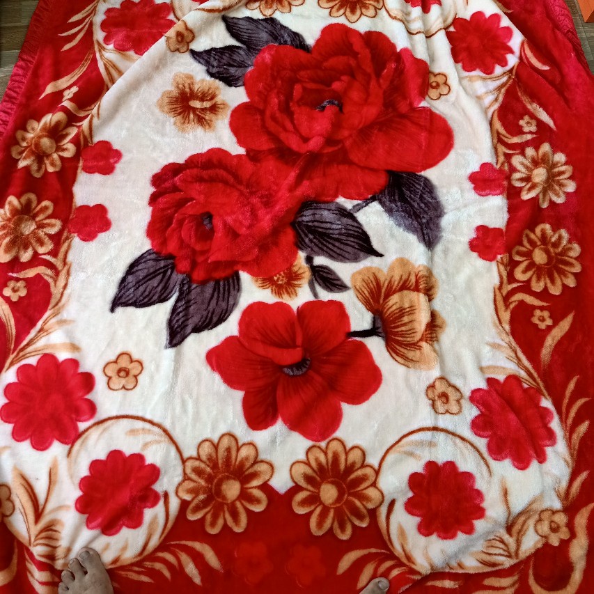 CHĂN LÔNG TUYẾT NHUNG 4KG - CHĂN LÔNG CAO CẤP  MÙA ĐÔNG-Chăn mền tuyết nhung 2 lớp loại dày siêu ấm mền mịn 1,6mx2m bao