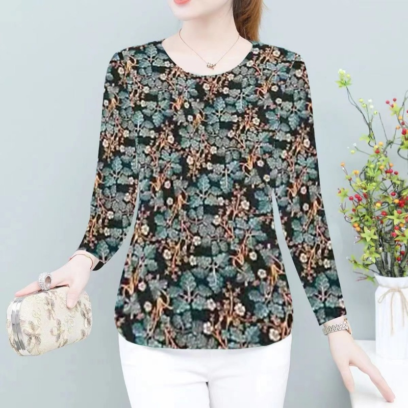 Áo Thun Tay Dài In Họa Tiết Phong Cách Hàn Quốc Thời Trang Mùa Thu Mới Cho Nữ