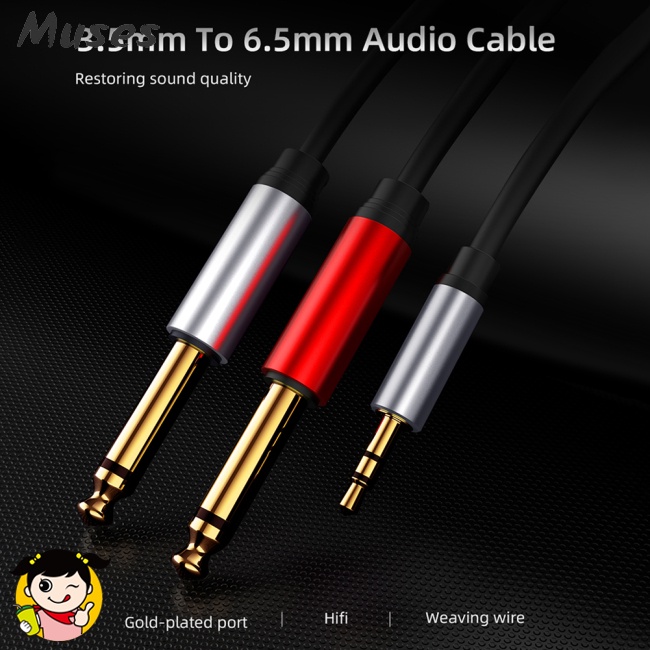 Cáp Chuyển Đổi jack 3.5mm Sang 6.35mm Cho Loa Nghe Nhạc mixer 6.5mm 3.5mm