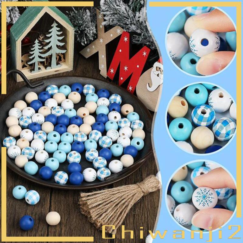 Bộ 50 Hạt Gỗ Tròn Trang Trí