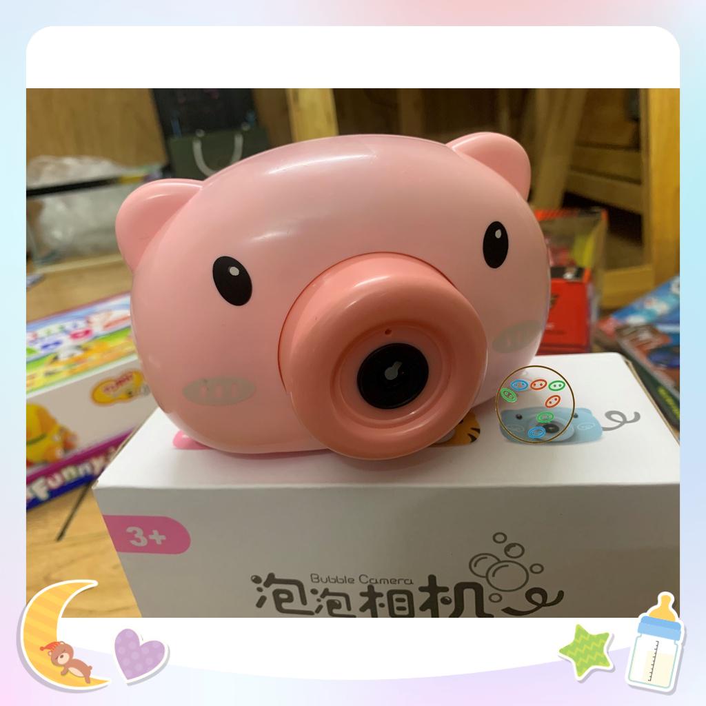 Máy Ảnh Thổi Bong Bóng Hình Heo Hồng/ Vịt Vàng