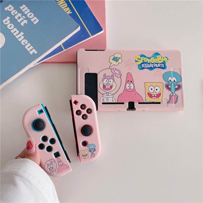 Túi Đựng Bảo Vệ Máy Chơi game nintendo switch Chia Ngăn Hình spongebob Đáng Yêu