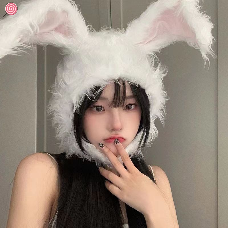 Mũ Trùm Đầu Giữ Ấm Tai Thỏ Dễ Thương Cho Bé Gái - HSU