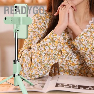 ReadyGo Chân máy điện thoại 104cm với đèn chiếu sáng đôi có thể gập lại và điều khiển từ xa Bluetooth để phát sóng trực tiếp ảnh selfie