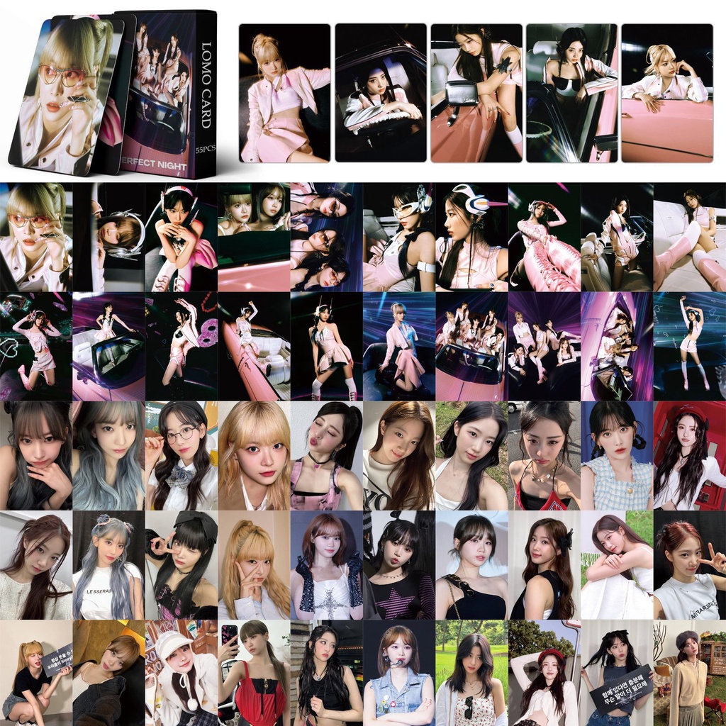 LE SSERAFIM Album Perfect Night Photocard LESSERAFIM UNFORGIVEN GIRLS ANTIFRAGILE FEARLESS SAKURA Lomo Card