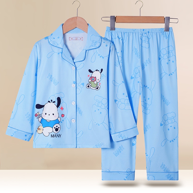 Bộ Đồ Ngủ Dài Tay Họa Tiết Hoạt Hình Xinh Xắn Theo Phong Cách Xuân Thu Dành Cho Bé 105-150cm