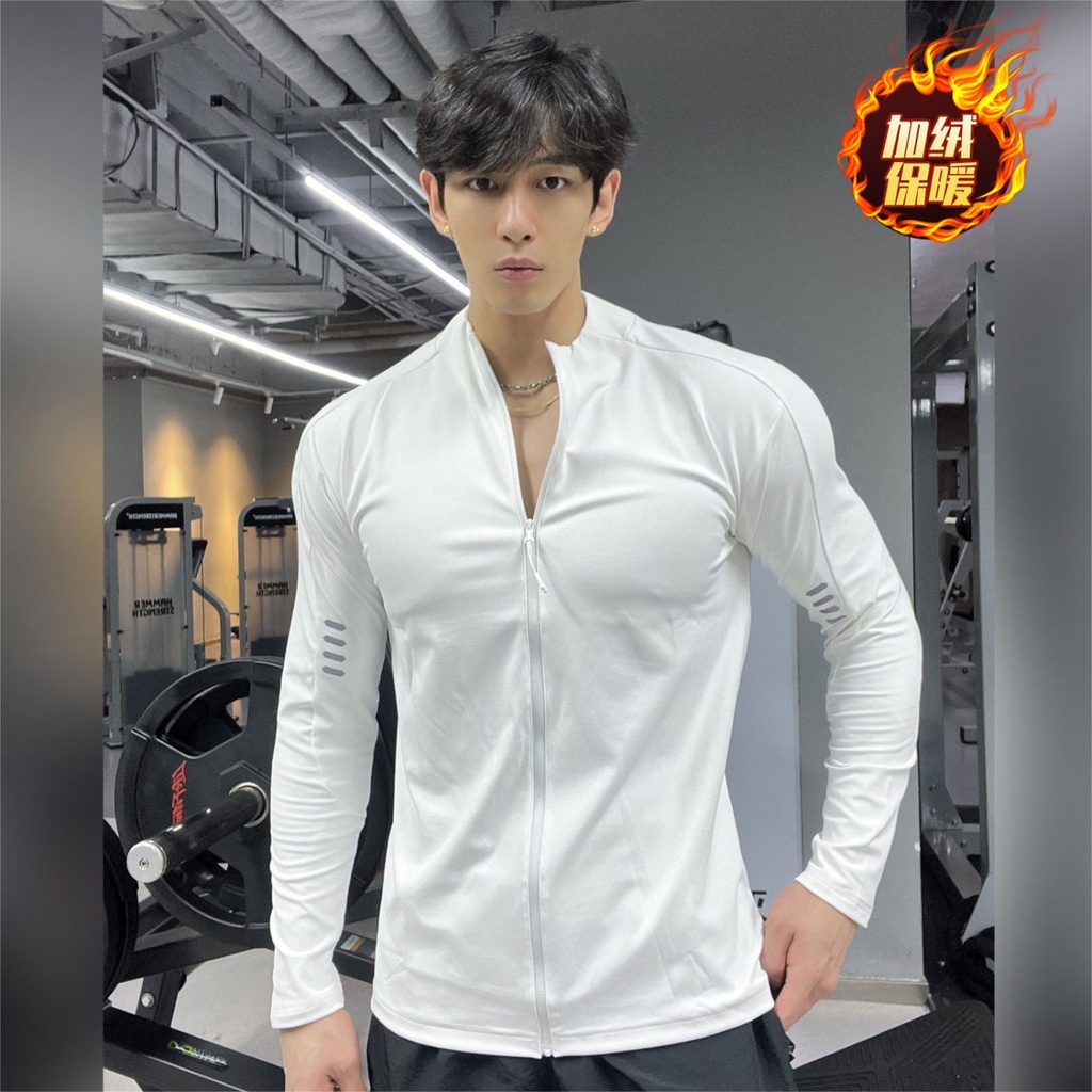 Áo Khoác Thể Thao Cổ Đứng Tay Dài Khô Nhanh Thời Trang Mùa Thu Cho Nam