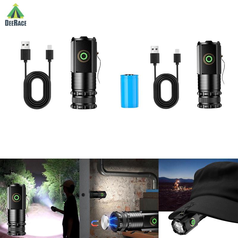 Đèn pin cầm tay mini không dùng pin có thể sạc lại DeeRace
