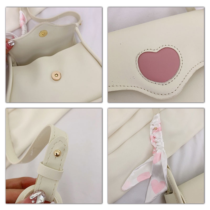 YANNIAO Túi Đeo Vai Họa Tiết Trái Tim Đơn Giản Thời Trang Cao Cấp Dành Cho Nữ