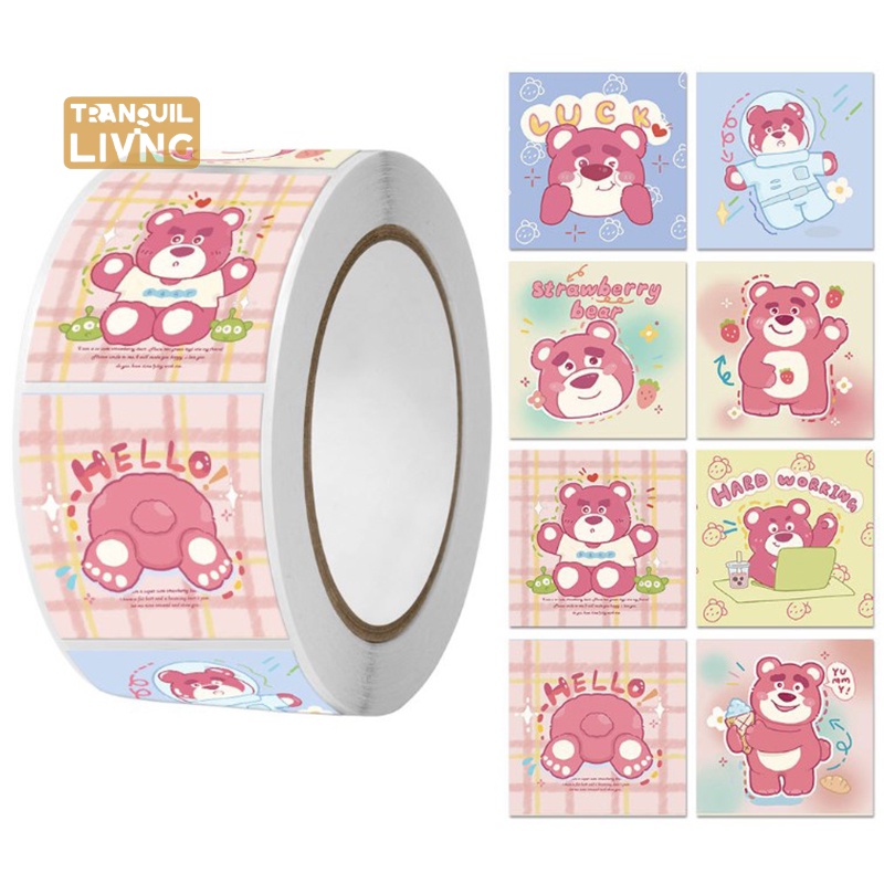 Cuộn 500 Miếng Dán Hoạt Hình sanrio Dễ Thương Trang Trí Quà Tặng Cho Trẻ Em
