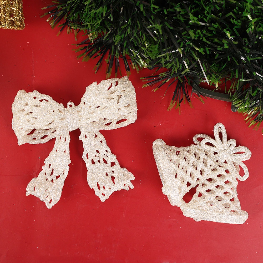 Phụ Kiện Treo Trang Trí Cây Thông Giáng Sinh Hình Ngôi Sao Năm Cánh Lấp Lánh