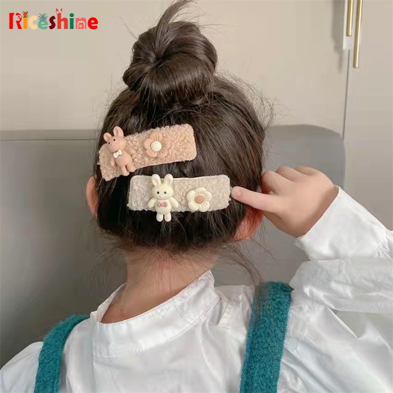Kẹp Tóc Hình Bông Hoa / Gấu Dễ Thương Thời Trang Cho Bé Gái