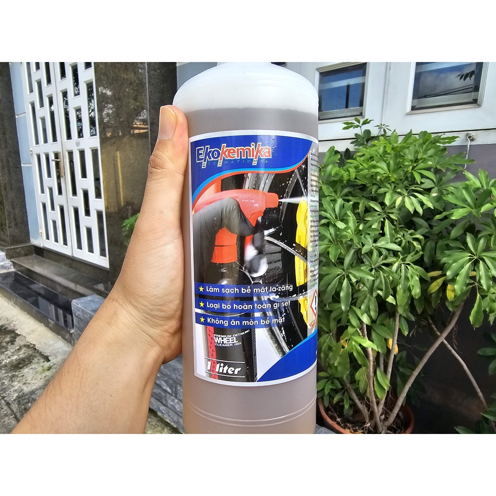 Nước Tẩy Vệ Sinh Ố Vành Lazang Xe Perlega Ekokemika 1L Tặng Bình Kháng Hóa Chất