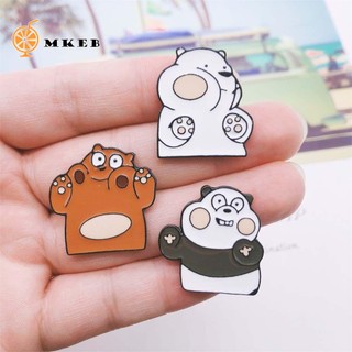 Mkeb huy hiệu cài áo hình we bare bears dễ thương