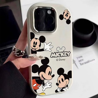 Ốp lưng iPhone 15 Pro Max 14 Pro 13 12 xs plus 11 SE 2022 2020 silicon mềm mại họa tiết chuột Mickey bảo vệ màn camera dán kèm dán kính