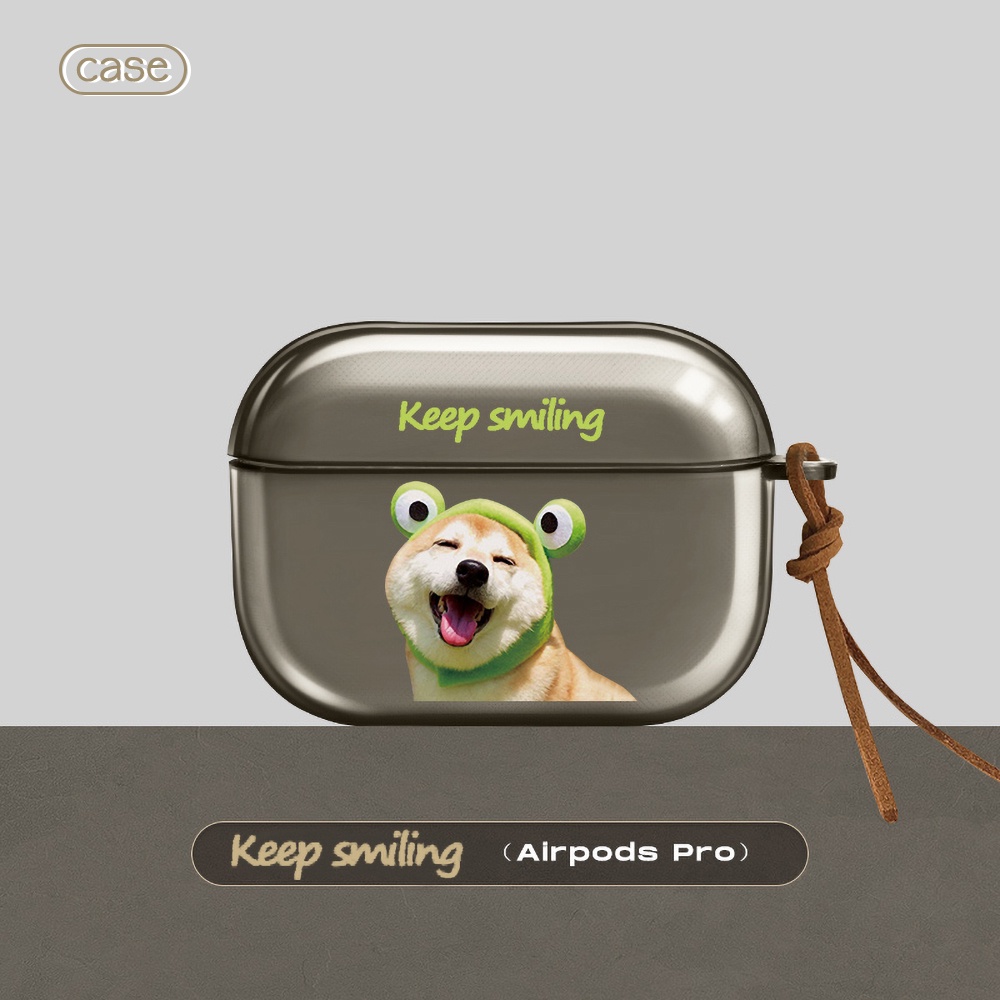 Vỏ Bảo Vệ Hộp Sạc Tai nghe không dây airpods 1 2 3 pro pro 2 Hình Chú Chó Đeo Mặt Nạ Sáng Tạo