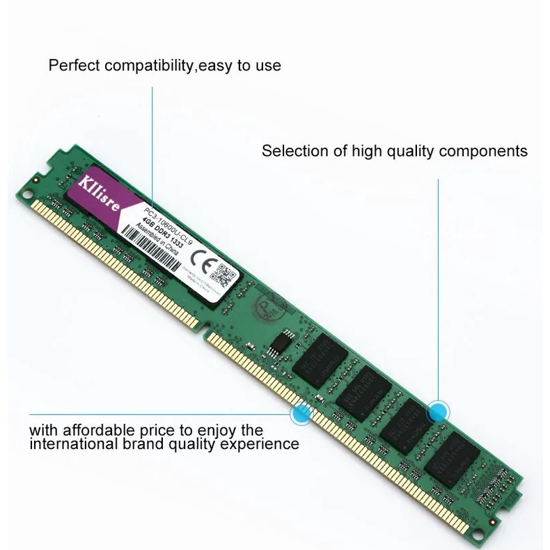 Kllisre DDR3 8GB 4GB 1333Mhz 1600MHz Ram Desktop Memory 240pin 1.5V DIMM