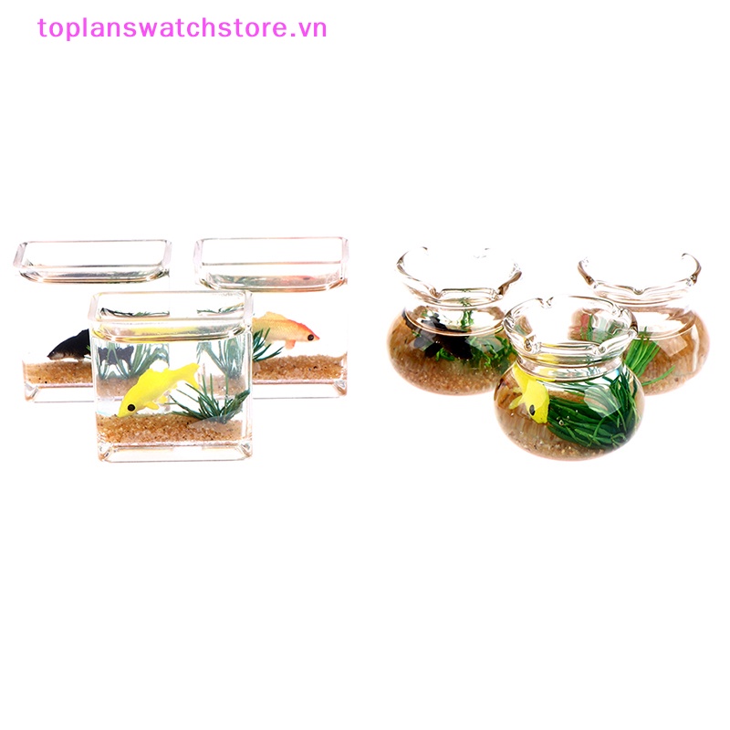 Toplanswatchstore Đồ trang trí Bể Cá Thủy Tinh Mini Trang Trí Nhà Búp Bê vn