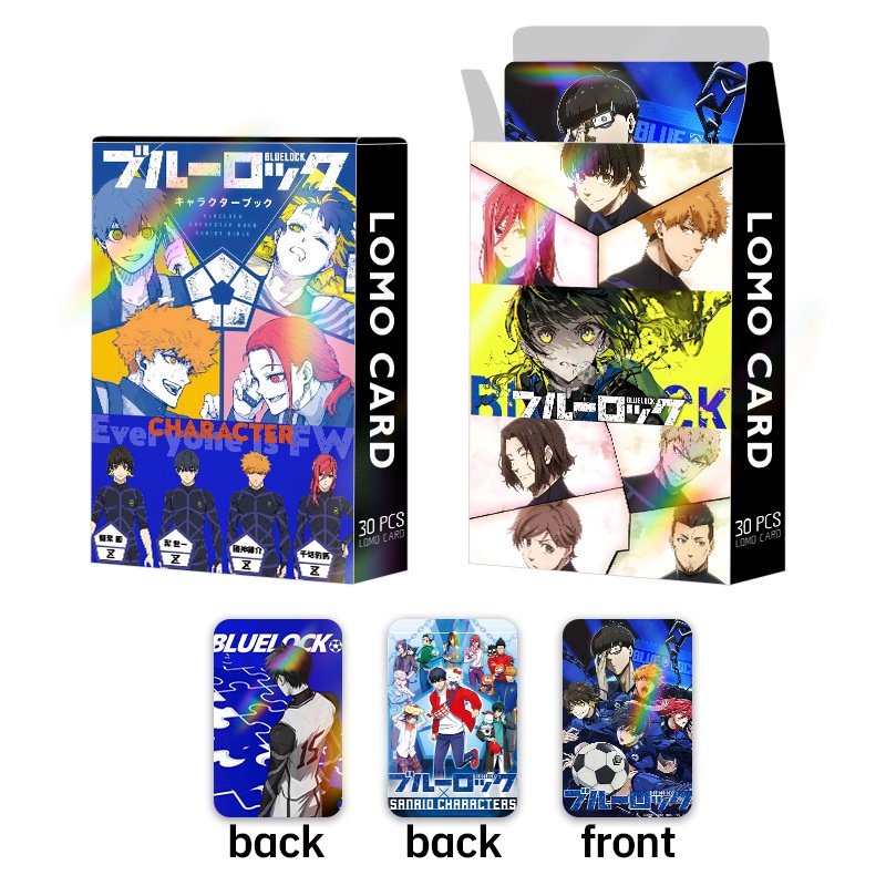 BLUE LOCK Laser Flash Lomo Card Photocard 30 chiếc / hộp