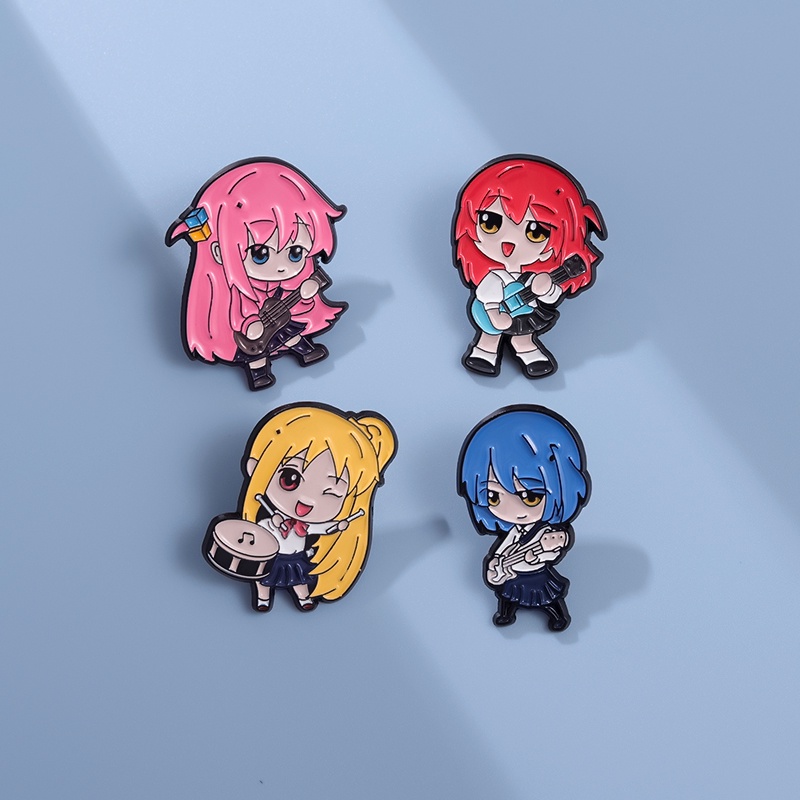 Ghim Cài Áo Hình Cô Gái Hoạt Hình Âm Nhạc Dễ Thương