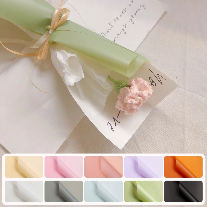 Giấy Gói Hoa / Gói Quà Chống Thấm Nước Màu Sắc Tinh Khiết