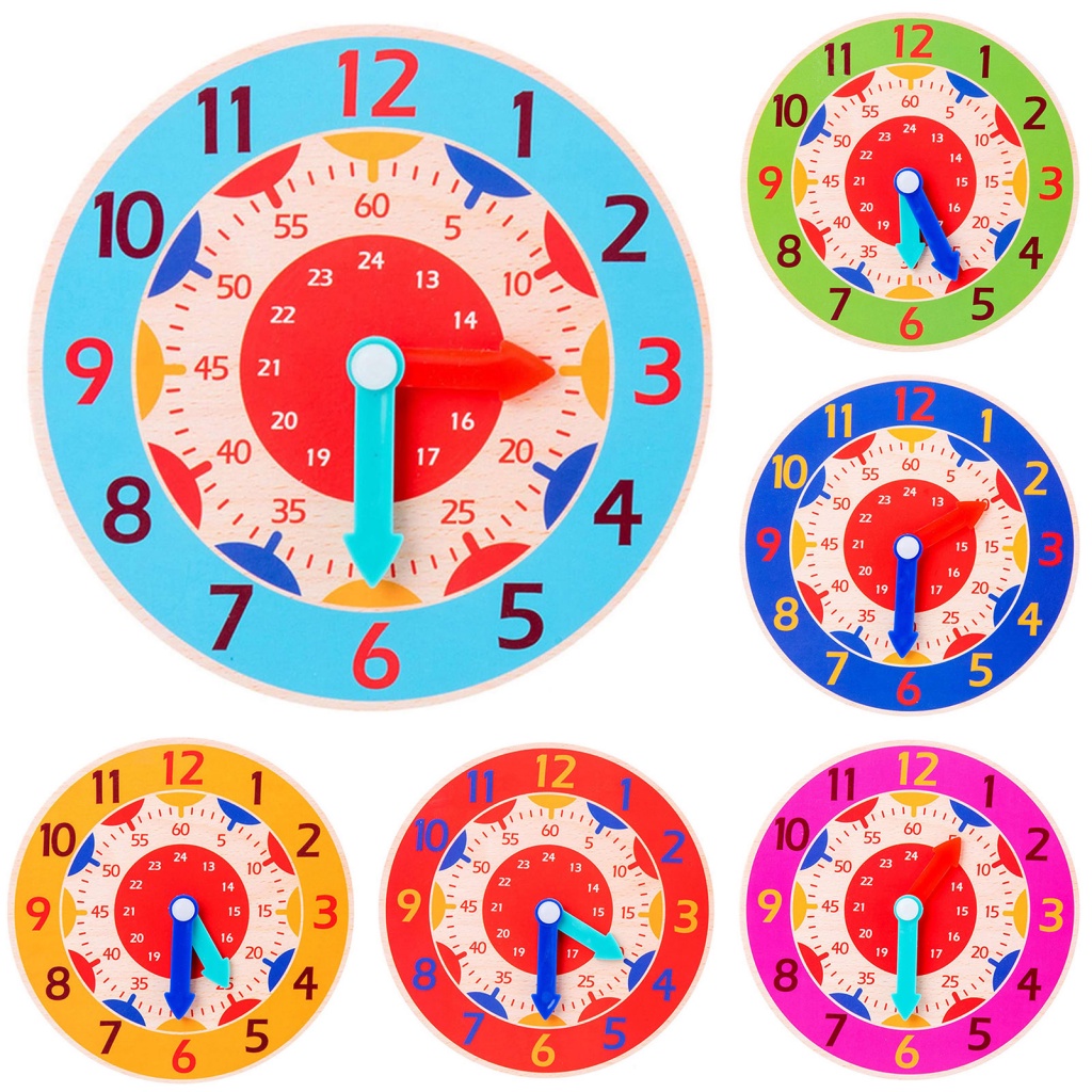 Đồ Chơi Đồng Hồ Bằng Gỗ Dạy Học Cho Trẻ Mẫu Giáo