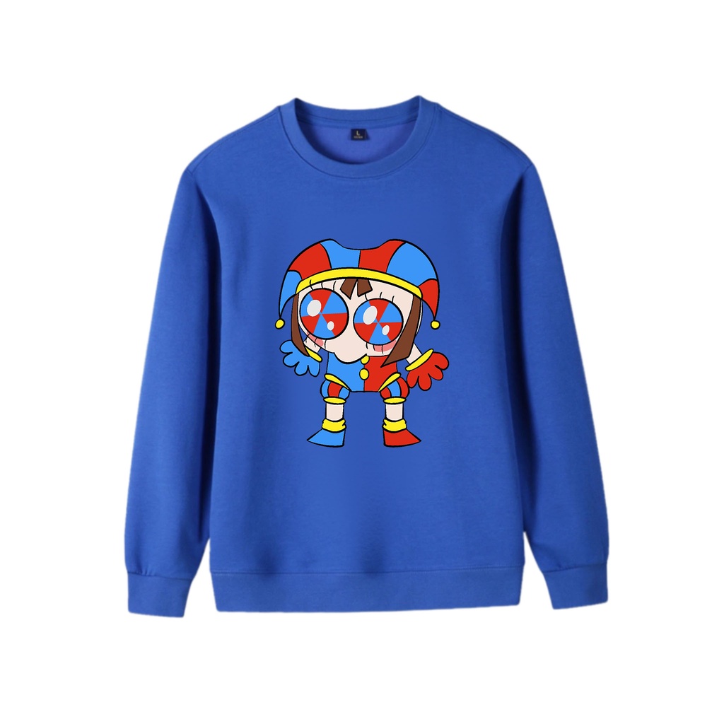 Big Eyes pomni Áo Khoác hoodie Tay Dài In Hình Rạp Xiếc Kỹ Thuật Số Tuyệt Vời Dành Cho Bé Trai Bé Gái