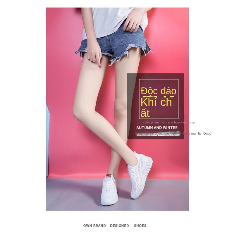 Giày Thể Thao Mùa Thu 2023 Siêu Nhẹ Phối Lưới Thoáng Khí Hợp Thời Trang Cho Nữ