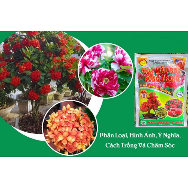 Phân Bón Hoa Mẫu Đơn - Chuyên Kích Thích Hoa Phát Triển, Cấp Dinh Dưỡng Cây Cứng Khỏe và Phát Tán Đẹp - Gói 700Gr