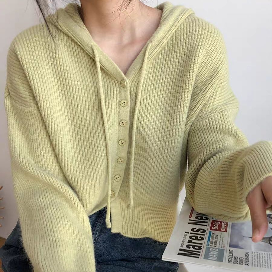 Áo Khoác cardigan Có Mũ Trùm Eo Cao Thời Trang Xuân Thu Phong Cách Mới 2023