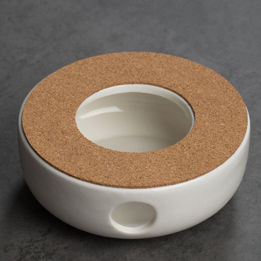 Đế Hâm Nóng Ấm Trà topabc1 Bằng Sứ Trắng 5.9 * 5.9 * 2.36 inch