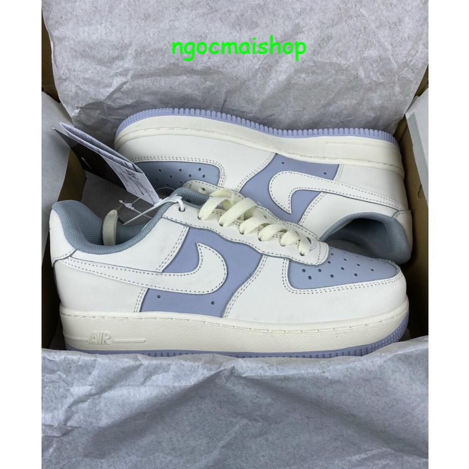 SALE-Giày AF1 màu trắng xanh baby blue , Giày thể thao air force 1 trắng xanh kem cao cấp bản đẹp mới 2023