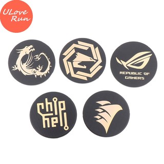 Logo Dán Quạt Máy Tính rog msi aorus corsair Mạ Vàng Chuyên Dụng Trang Trí Popu gamer vn
